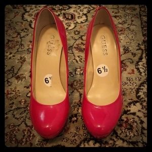 Guess Red Patent Leather Shoes